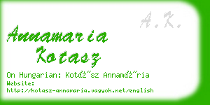 annamaria kotasz business card